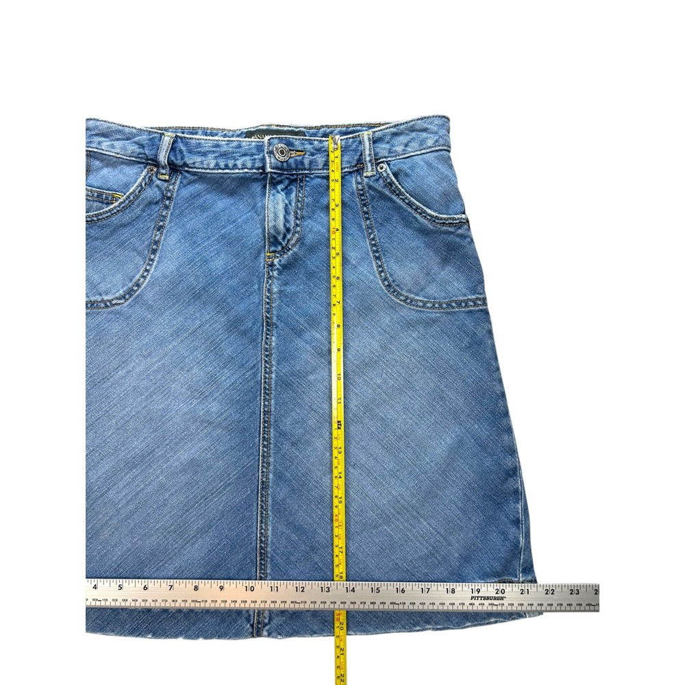 Banana Republic Womens Denim Mini Skirt Blue Cotton A-Line Size 4 Medium Wash - Picture 6 of 7